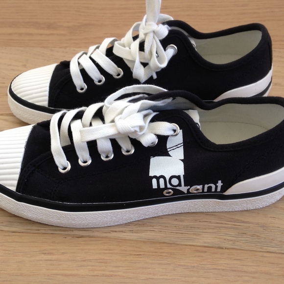 Isabel Marant Black Canvas Binkooh Sneakers - Picture 1 of 7